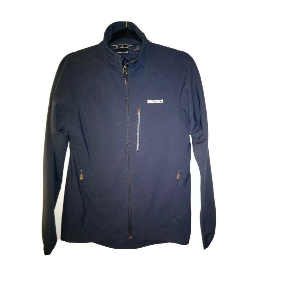 Marmot Size Medium Black Zip Up Sweater Jacket